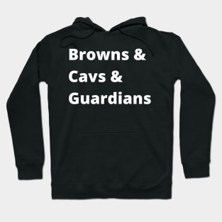 Cleveland Guardians, Browns and Cavs T-Shirt Hoodie